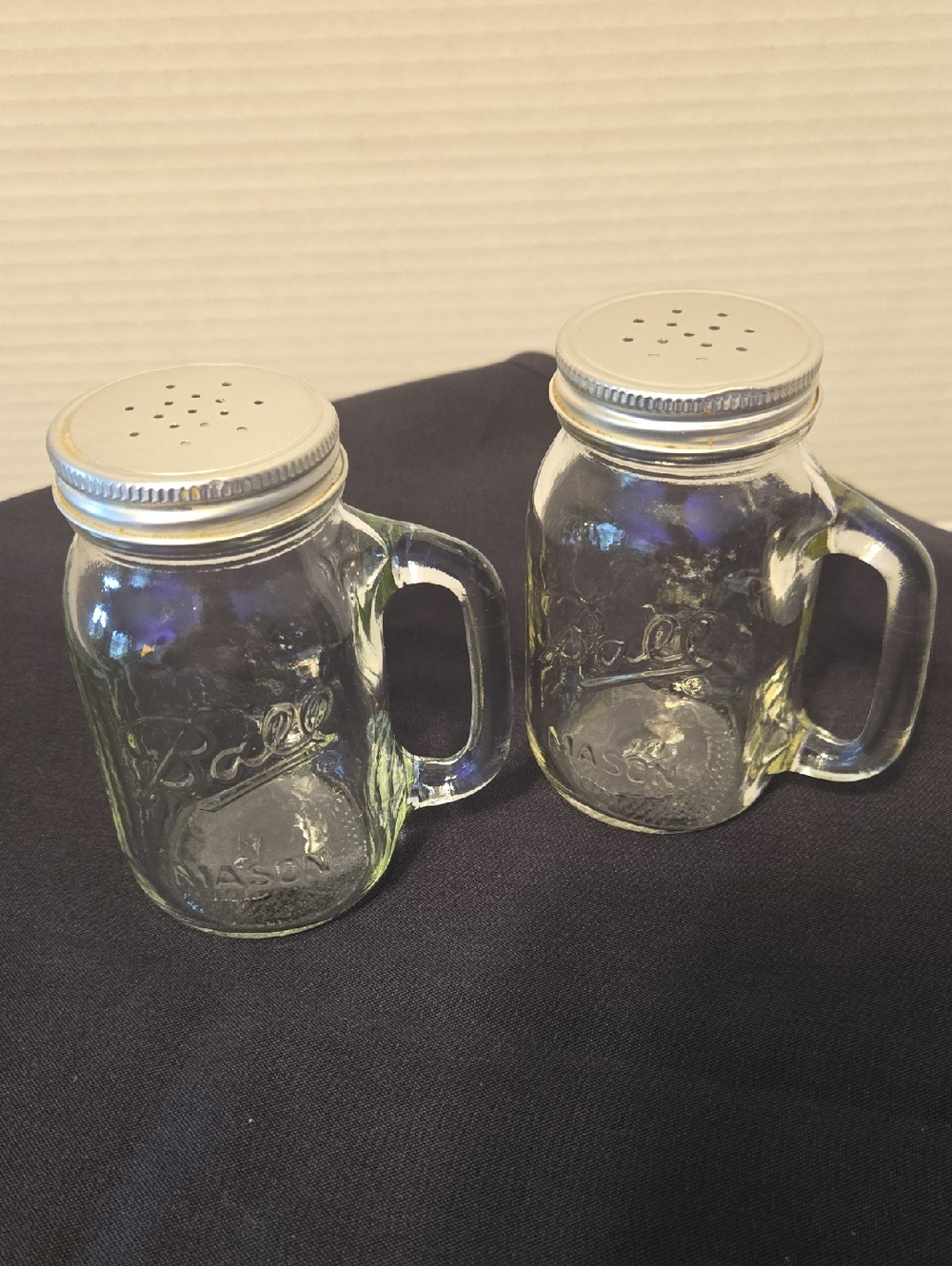Ball Mason Glass Salt and Pepper Shaker Set - Clear Glass